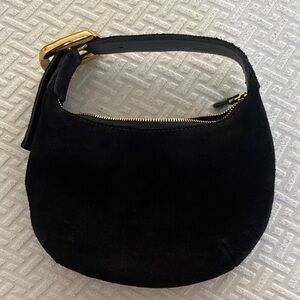 Madewell The Mini Bag Black Suede